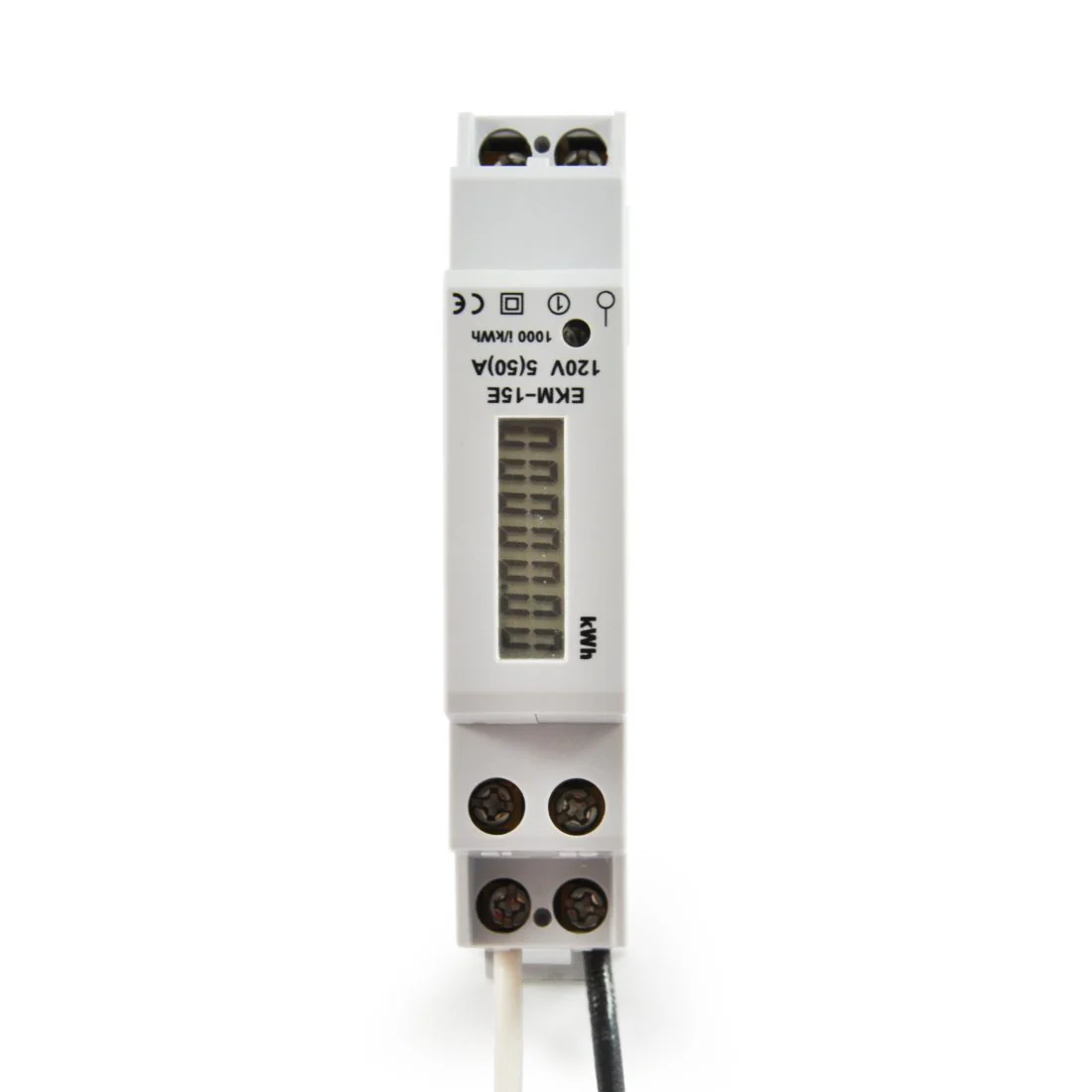 Basic 120 Volt Single Phase kWh Meter, 2-wire, External CT Meter, 14mm, 50 Amp, Pulse output, EKM-15E - Image 3