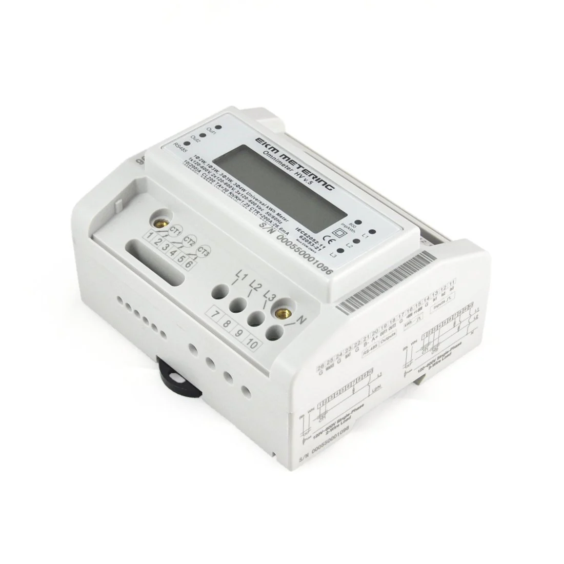 EKM Omnimeter HV v.5 – Universal Single and Three Phase up to 600V, Pulse Counting, Relay Controlling, Universal Smart Electric Meter - Image 3