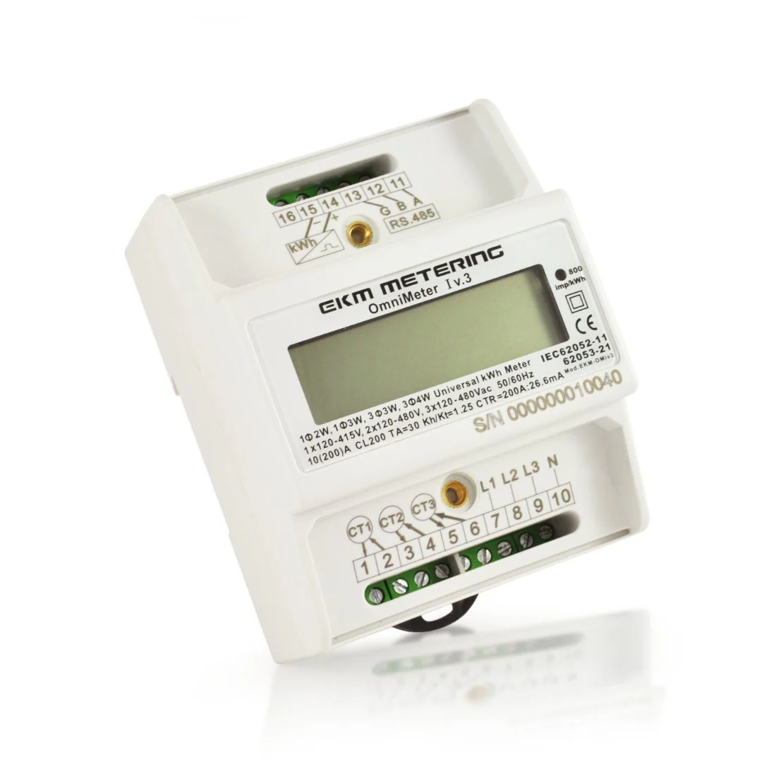 EKM-Omnimeter I v.3 – Universal Smart Meter, Single Phase or 3-Phase, 120 to 480V, 50/60Hz, up to 5000 Amps - Image 3