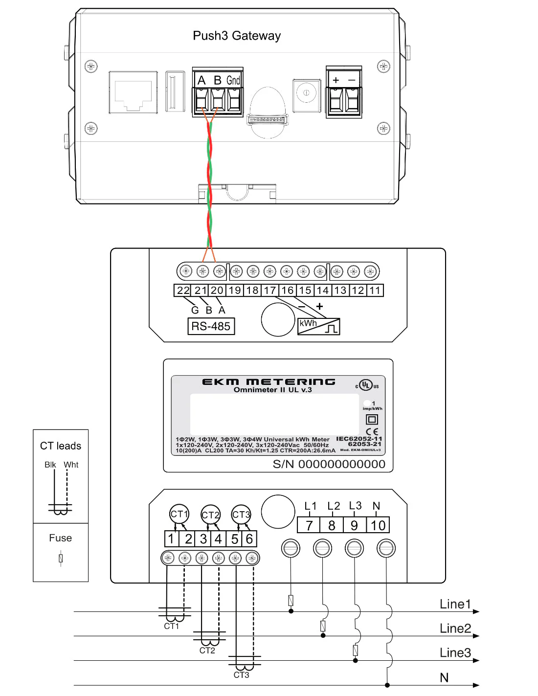 EKM-Omnimeter II UL v.3 – Universal Smart Meter, Single Phase or 3-Phase, 120 to 240V, 50/60Hz, up to 5000 Amps - Image 10