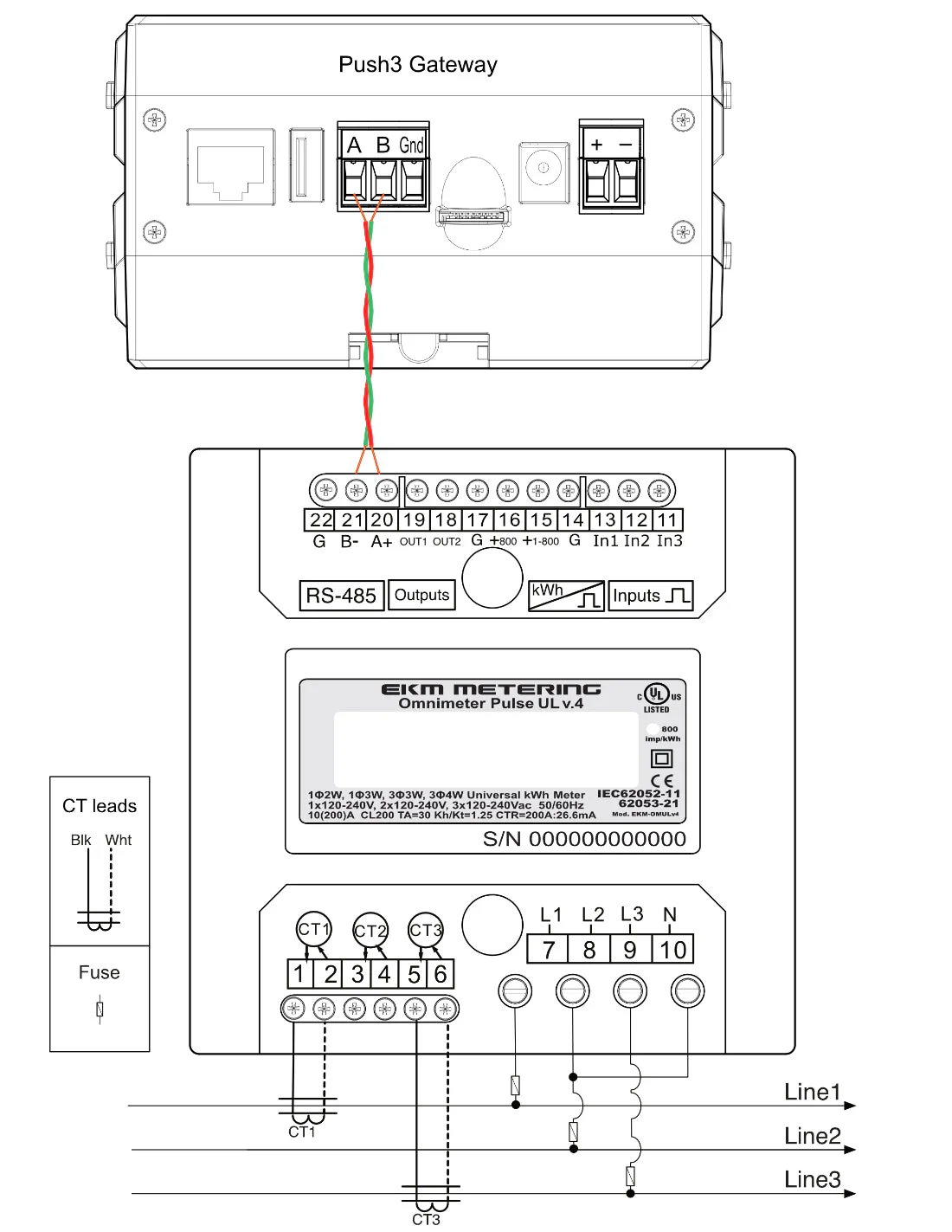 EKM Omnimeter Pulse UL v.4 – Pulse Counting, Relay Controlling, Universal Smart Electric Meter, UL Listed, ANSI - Image 8