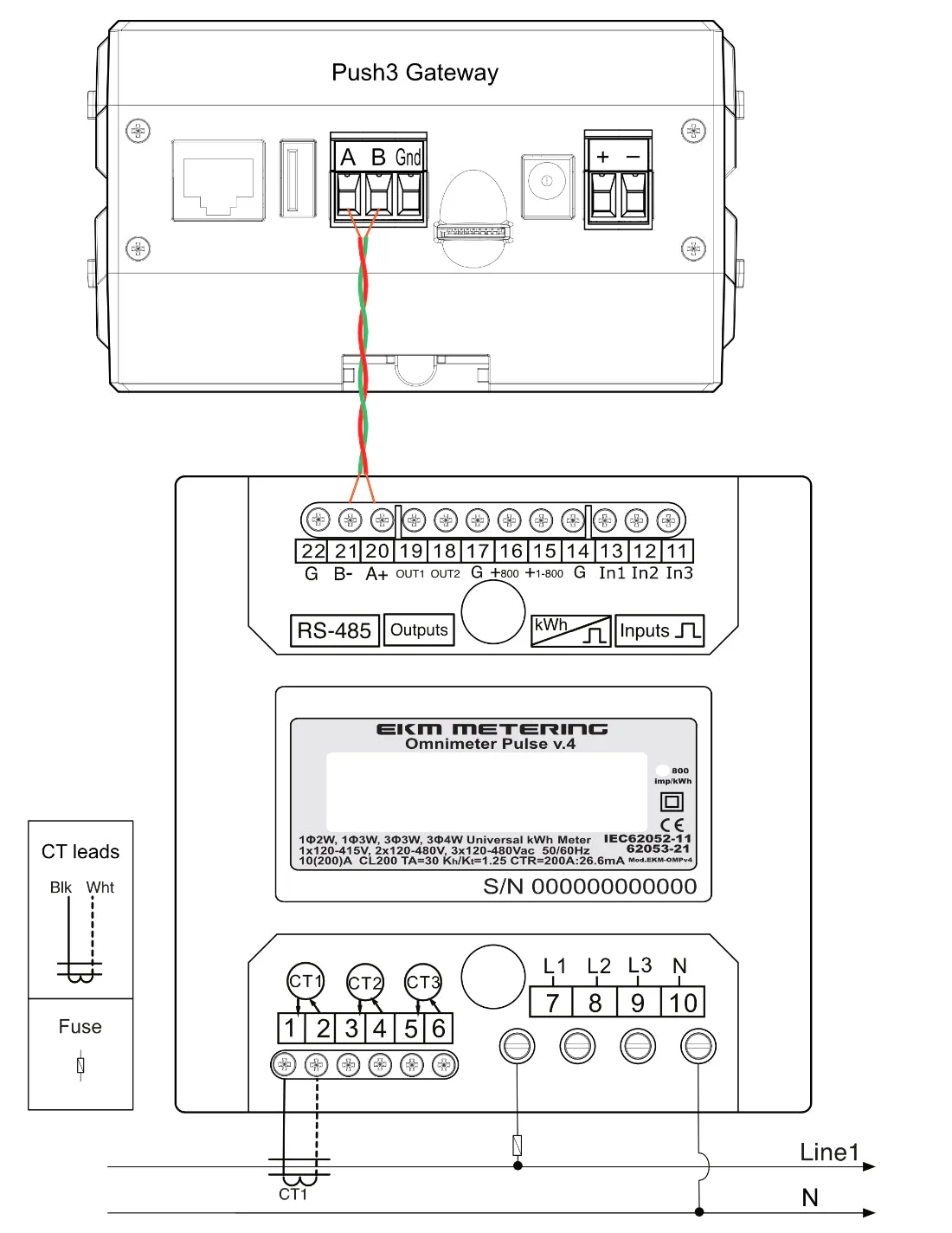 EKM Omnimeter Pulse v.4 – Pulse Counting, Relay Controlling, Universal Smart Electric Meter - Image 3